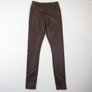 Hollister Faux Leather Leggings Junior's Size XS Brown Ultra High Rise